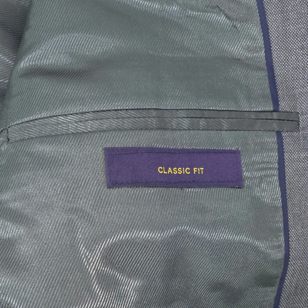 Stafford Mens 42R 100%‎ Wool Gray Crosshatch Sport Coat Blazer Jacket Corpcore
